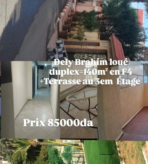 Location Appartement Duplex F4 Alger Dely brahim