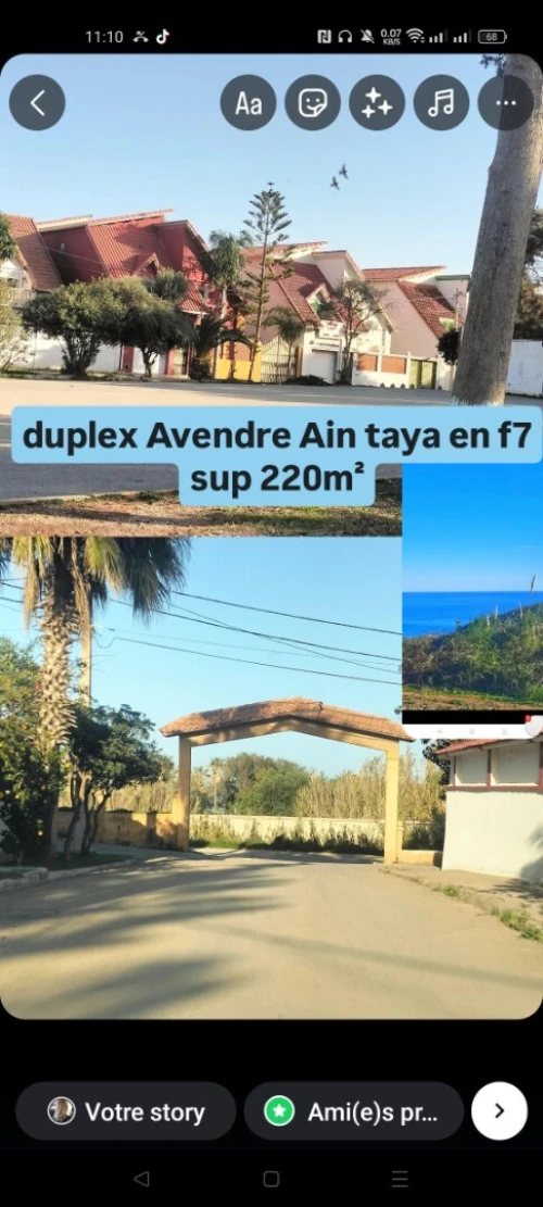 Vente Duplex F8 Alger Ain taya