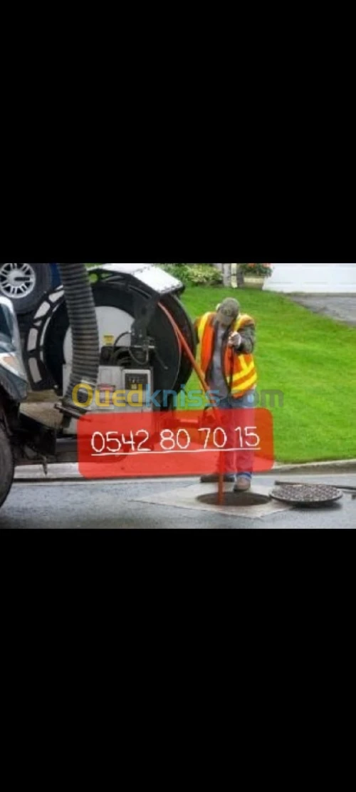 Camion débouchage curage d'assainissement
