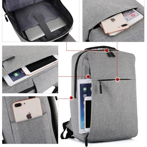 Sac a dos multifonctions USB imperméable anti- rayures et résistant aux déchirures