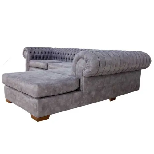 Salon Chesterfield L Gris