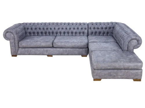 Salon Chesterfield L Gris