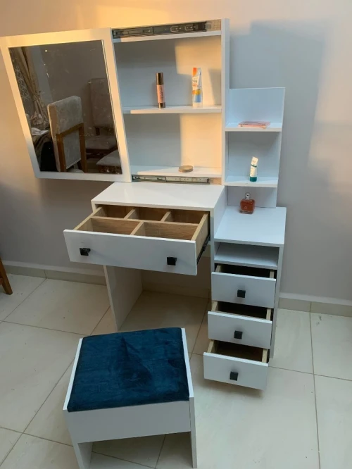 coiffeuse miroir coulissant