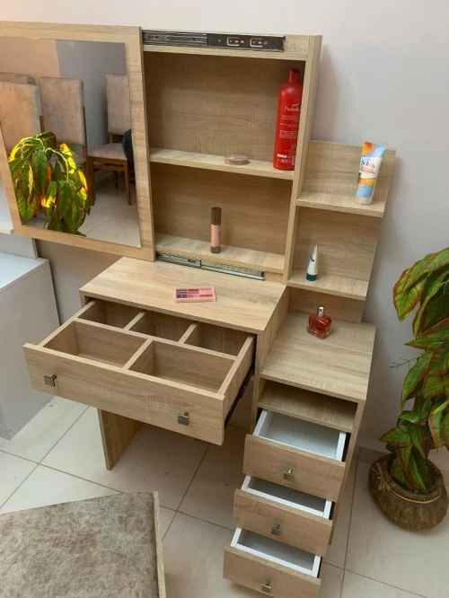 coiffeuse miroir coulissant