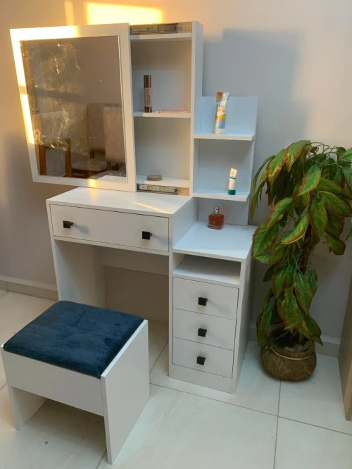 coiffeuse miroir coulissant