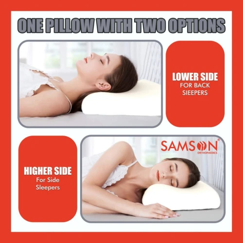 Oreiller orthopedique  cervical (mousse à mémoire de forme)
