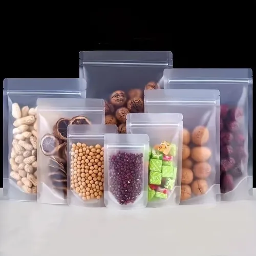 Emballage doypack kraft et transparent et aluminium 