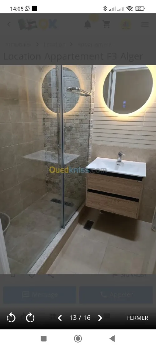 Location Appartement F3 Alger Kouba