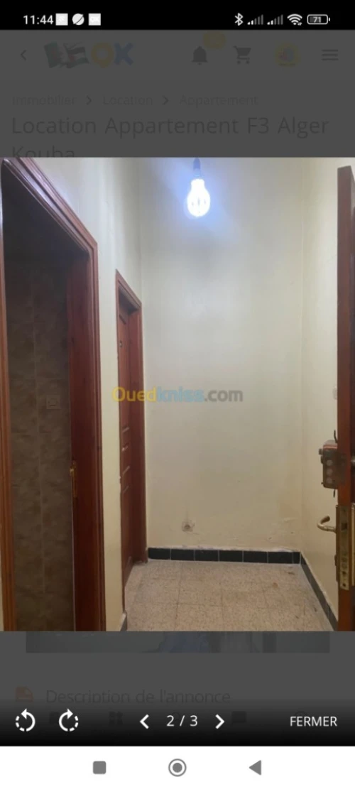 Location Appartement F3 Alger Kouba