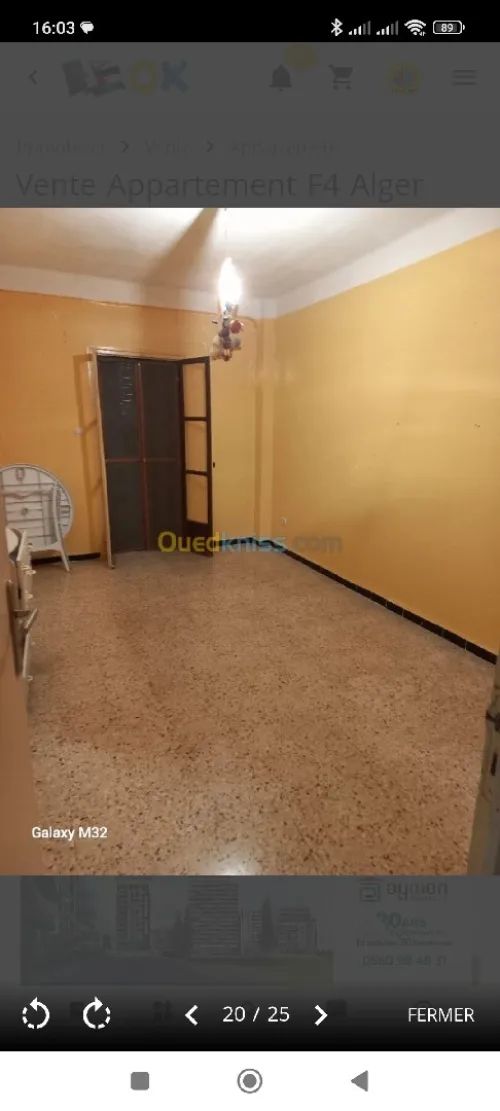 Vente Appartement F4 Alger Kouba
