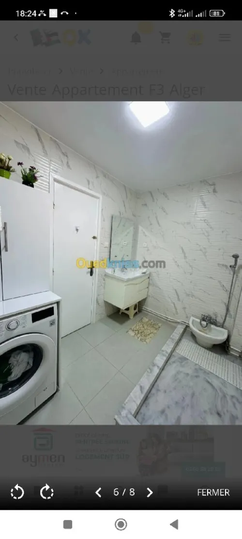Vente Appartement F3 Alger Kouba