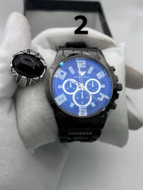 Montre homme de lux coffret plus une bague