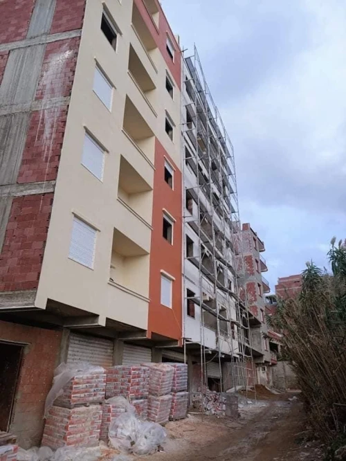 Painture façade en monocouche 