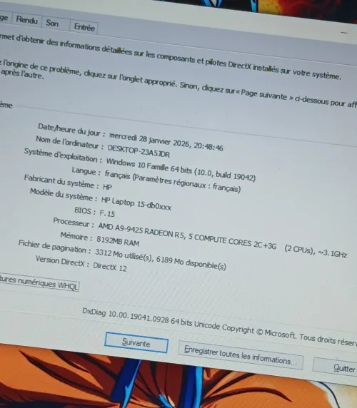 HP LAPTOP 15 AMD A9-9425 7eme Generation RAM 8GB HDD 1TO