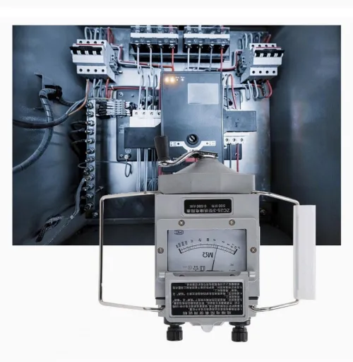 Mégohmmètre ZC25-3 Testeur de résistance d'isolation à manivelle Mégohmmètre 500 V (ZC25-3 500 V)