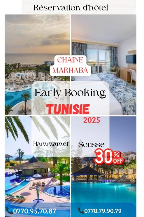 promo hotel tunisie 45%