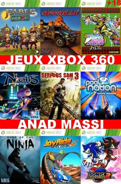 INSTALLATION JEUX XBOX 360 (PRIX CHOC FA DESCRIPTION)