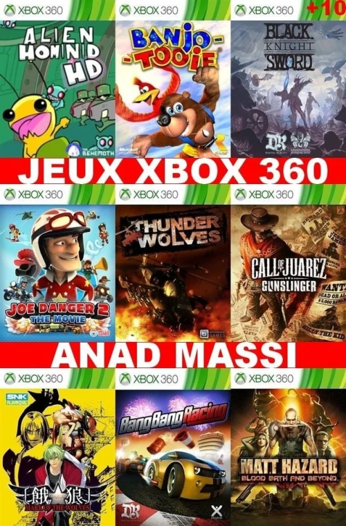 INSTALLATION JEUX XBOX 360 (PRIX CHOC FA DESCRIPTION)