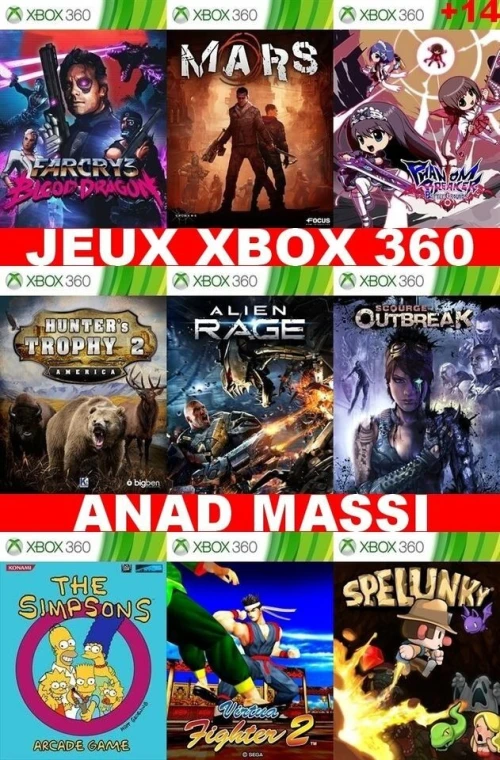 INSTALLATION JEUX XBOX 360 (PRIX CHOC FA DESCRIPTION)