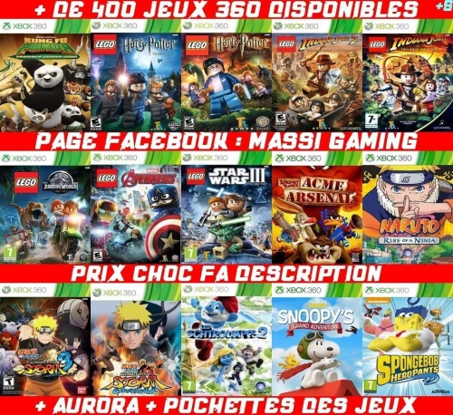 INSTALLATION JEUX XBOX 360 (PRIX CHOC FA DESCRIPTION) *