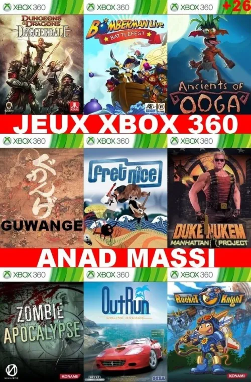 INSTALLATION JEUX XBOX 360 (PRIX CHOC FA DESCRIPTION) -