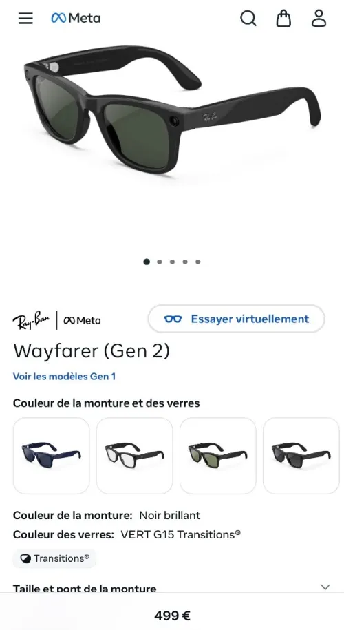 Rayban Meta Gen2 transition