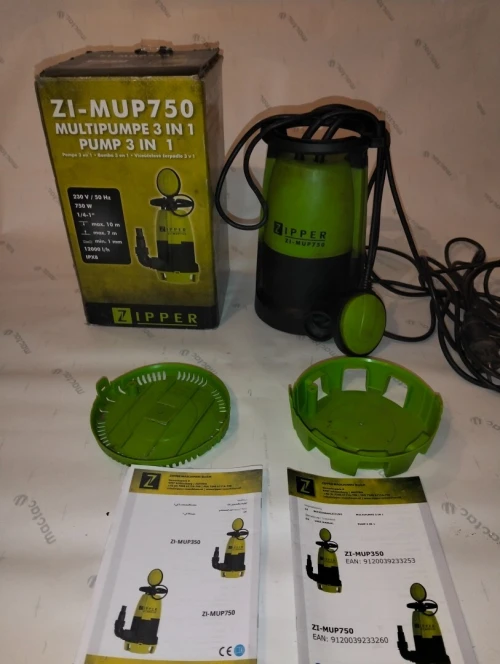 Pompe vide-cave serpillère ZIPPER 750 W  200 L/min