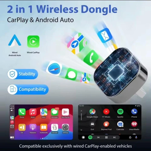 وداعاً للأسلاك! محول CarPlay اللاسلكي الأصغر حجماً   CarPlay Android Auto sans fil - CarTech DZ"