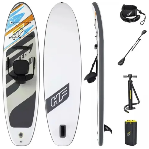 Paddle HYDRO FORCE Gonflable Bestway White Cap 65342 Kit Complet avec Sac & Pompe