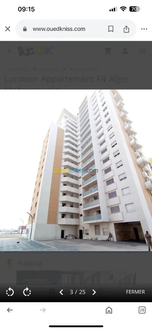 Cherche location Appartement Alger Mohammadia