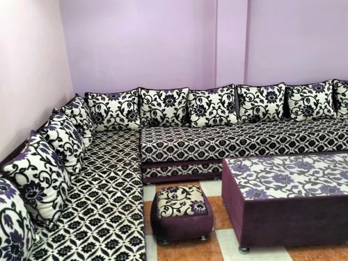 Salon style marocain 4 pièces + 2 tables basses