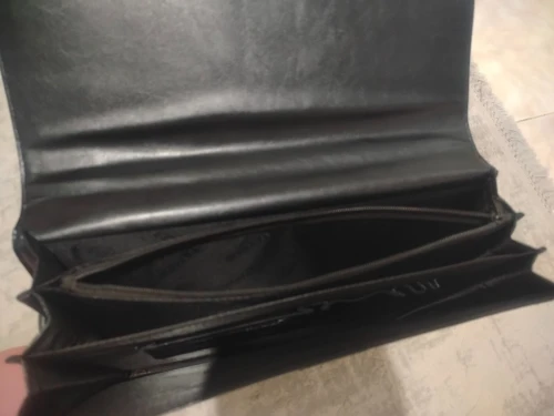Cartable noir cuire techno neuf