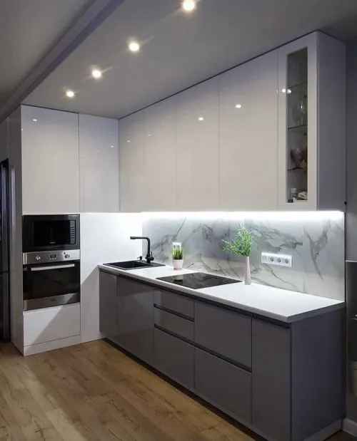 Fabrication de cuisine équipée moderne sûr mesure 