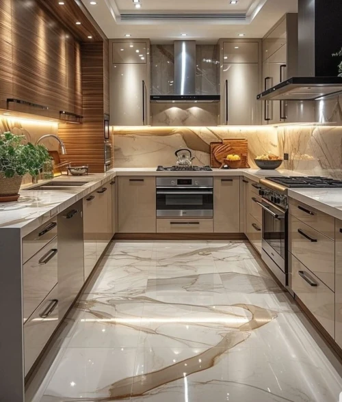 Fabrication de cuisine équipée moderne sur mesure très bonne qualité 