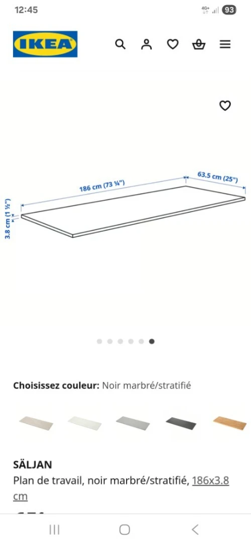 UN PLAN DE TRAVAIL IKEA NEUF 