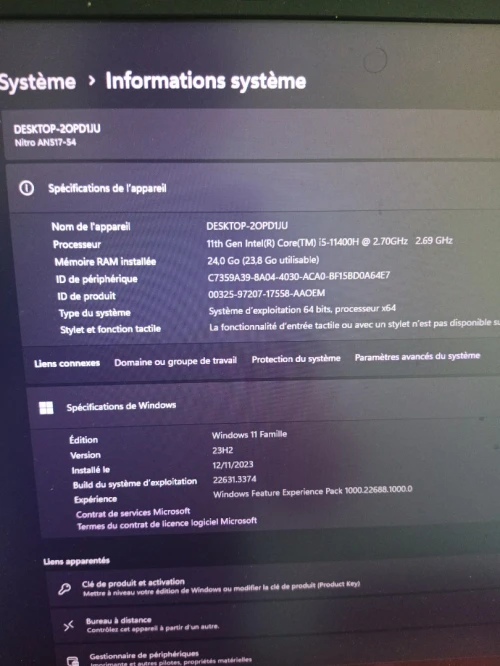 Pc gamer acer nitro 5