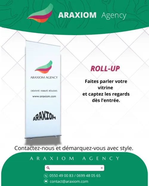 Impression Roll Up Publicitaire / Kakémono Professionnel en Algérie