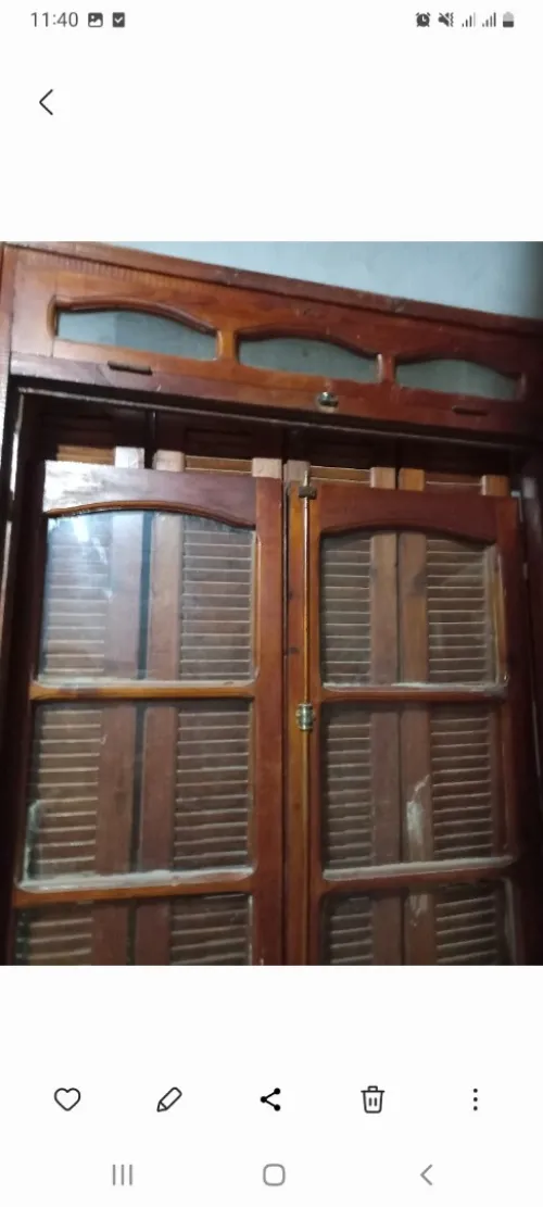PORTE FENETRE BOIS ROUGE