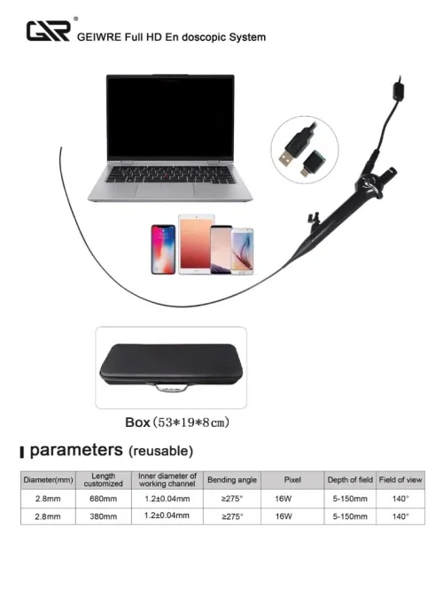Endoscope Bronchoscope 2.8mm/650mm