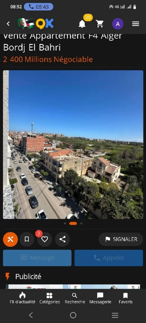 Vente Appartement F4 Alger Bordj el bahri