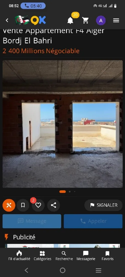 Vente Appartement F4 Alger Bordj el bahri