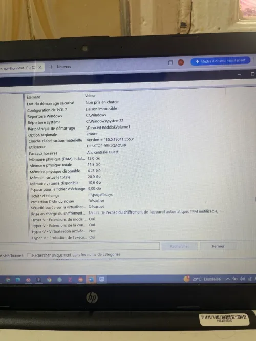 PC Portable HP 15-bs0xx à vendre