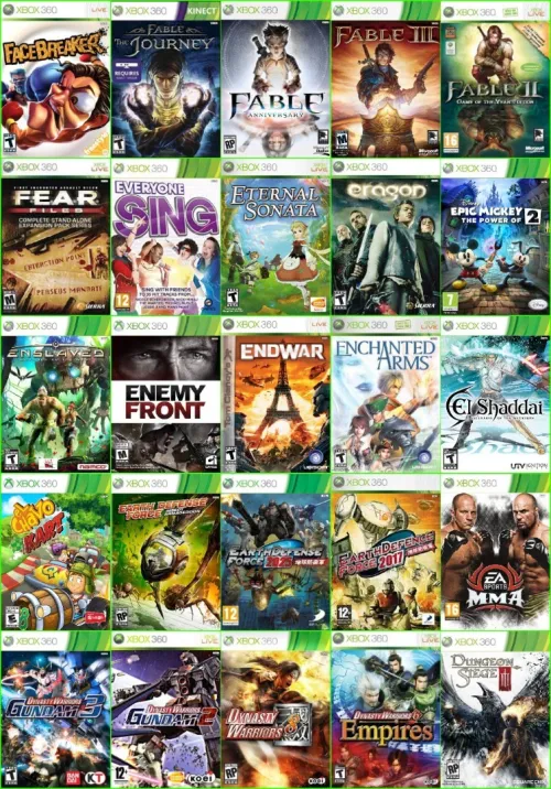 INSTALLER PACK 20/50/80/150/300 JEUX TOP SUR Disque Dur XBOX360 PRIX CHOC 