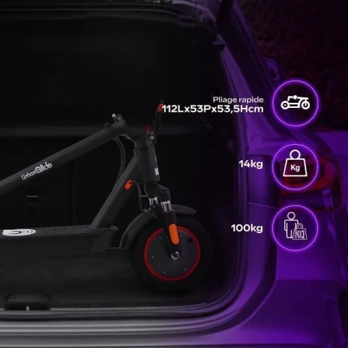Trottinette électrique pliable - URBANGLIDE RIDE - 100 MAX 2 - 350W - Roues 10" Noir NEUVE