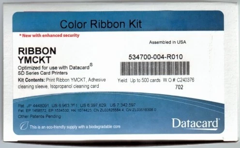RUBAN DATACARD SD260/360/460 500 FACES COULEUR YMCKT