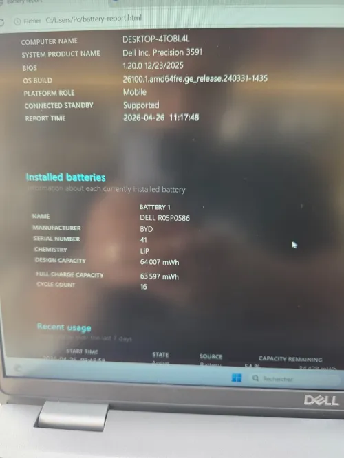 DELL PRECISION 3591 Ultra 5 135H & NVIDIA RTX 500 ada    (16GB /512GB