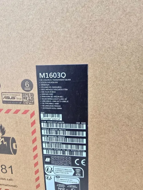 ASUS Vivobook 16X RYZEN 5 5600H 16GB/512G
