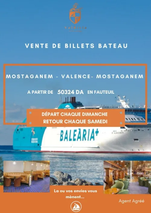 BILLET BATEAU BALEARIA 