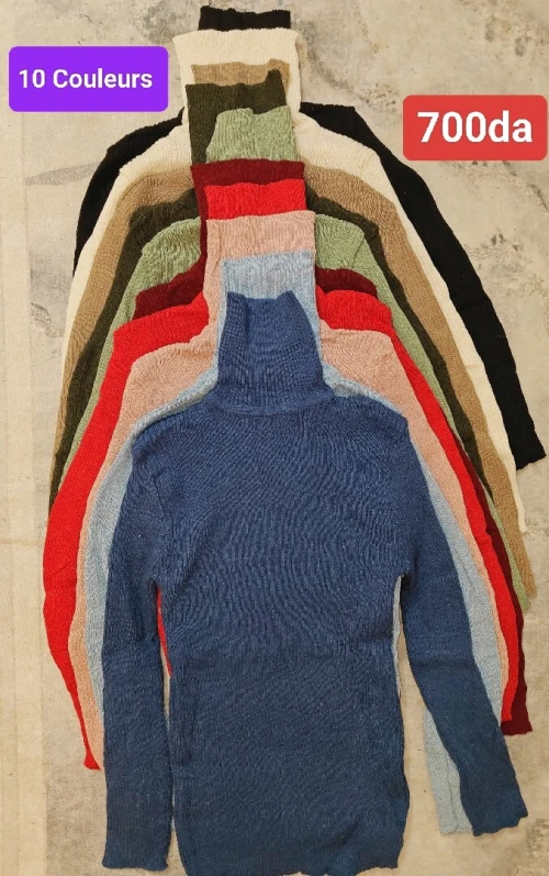 Pull col roulé  en maille de laine pour femmes et ado Turkey