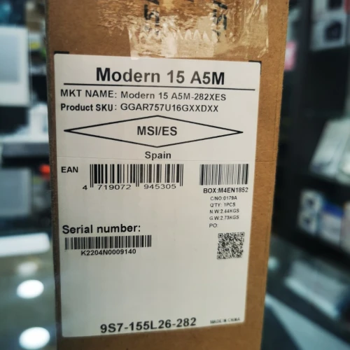 Msi Modern 15 A5M R7 5700U 16G 512G